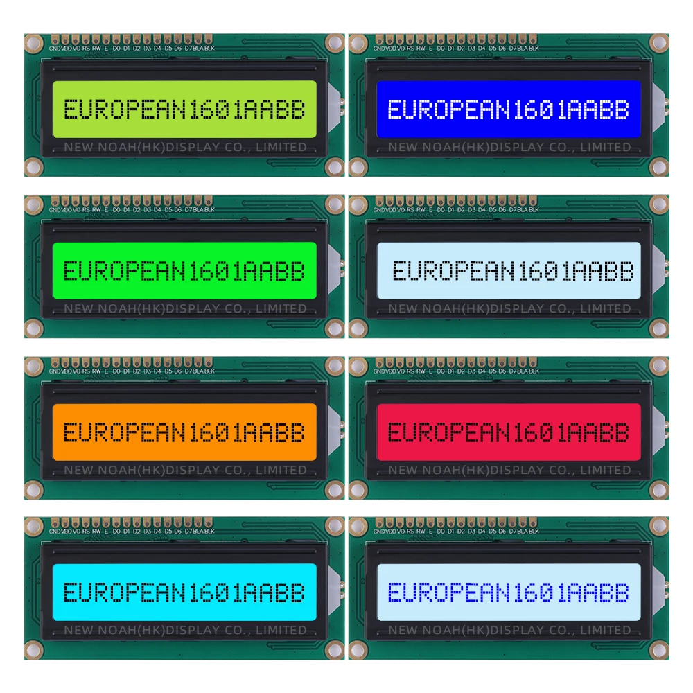European Orange Light Black Letters 1601A LCD Module 1*16 LCD Controller ST7066 80*36*11Mm Support Scheme Development