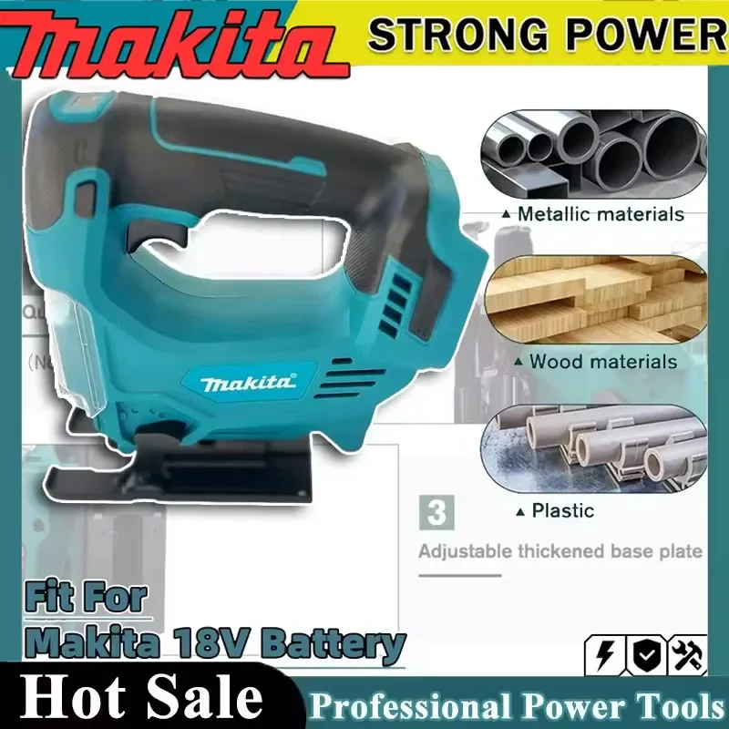 

Аккумуляторный электрический лобзик Makita, портативный многофункциональный инструмент для работы с деревом, 18В, с аккумулятором