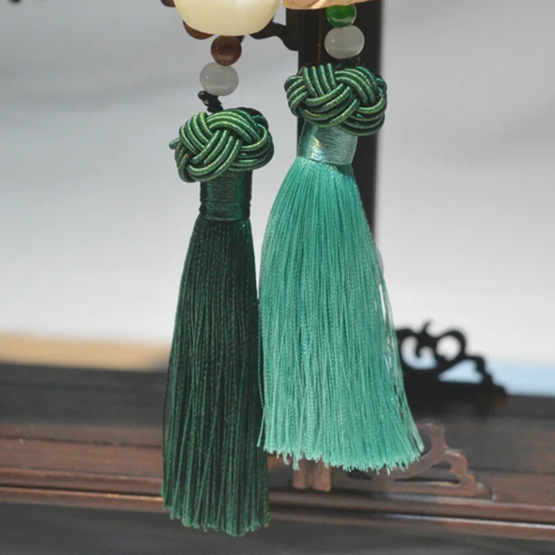 Boxwood Baby Buddha Car Hanging Ornament Rearview Mirror Decor Carved Lotus Double Tassel Pendant Auto Accessory Gift