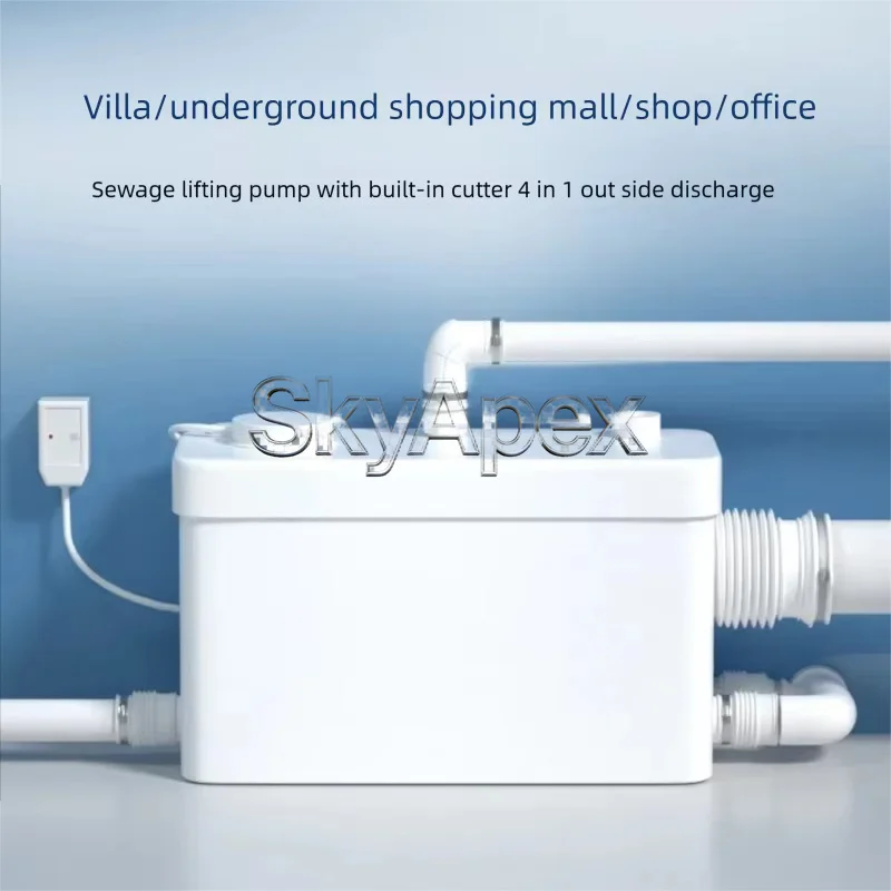 Fully Automatic Sewage Lifter High Power Commercial Sewage Lift Pump Hotel Motel Shower Room Macerating Drain Pump