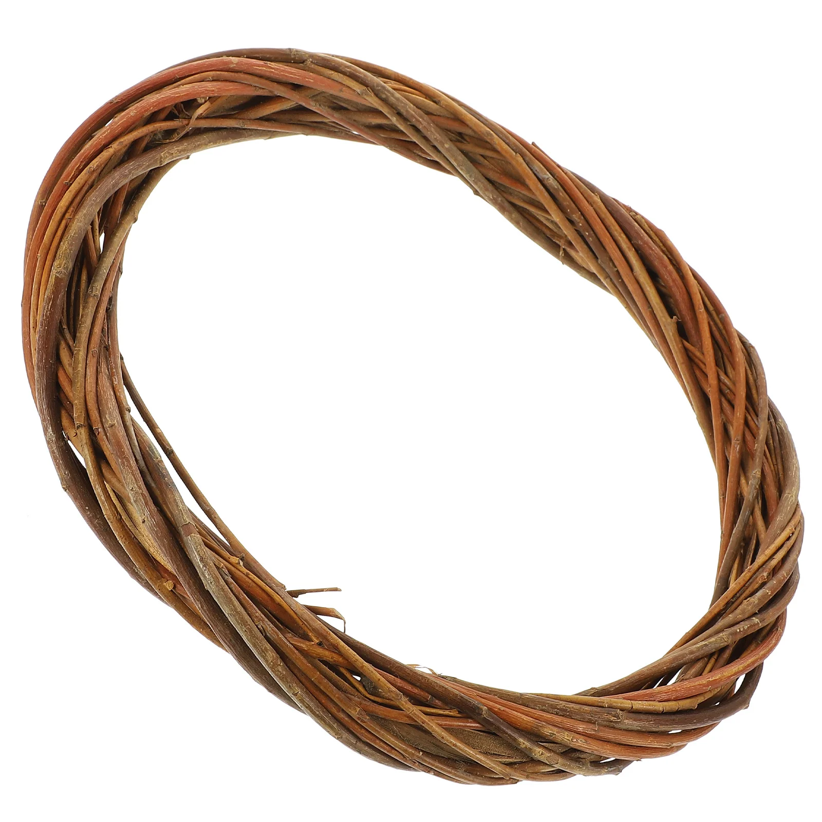 إطار إكليل منسوج من الخوص مصنوع يدويًا من مادة طبيعية على شكل دائري لصنع الحرف اليدوية لتزيين عيد الميلاد وحلقة إكليل المهرجانات #2