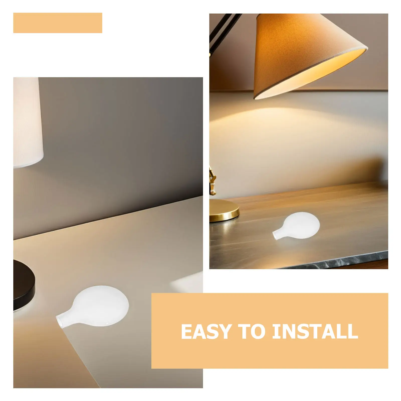 2Pcs Glass Lampshade Flat Paddle Design Soft Light Diffusion Replacement Shade for Pendant Chandelier Living Room Lighting