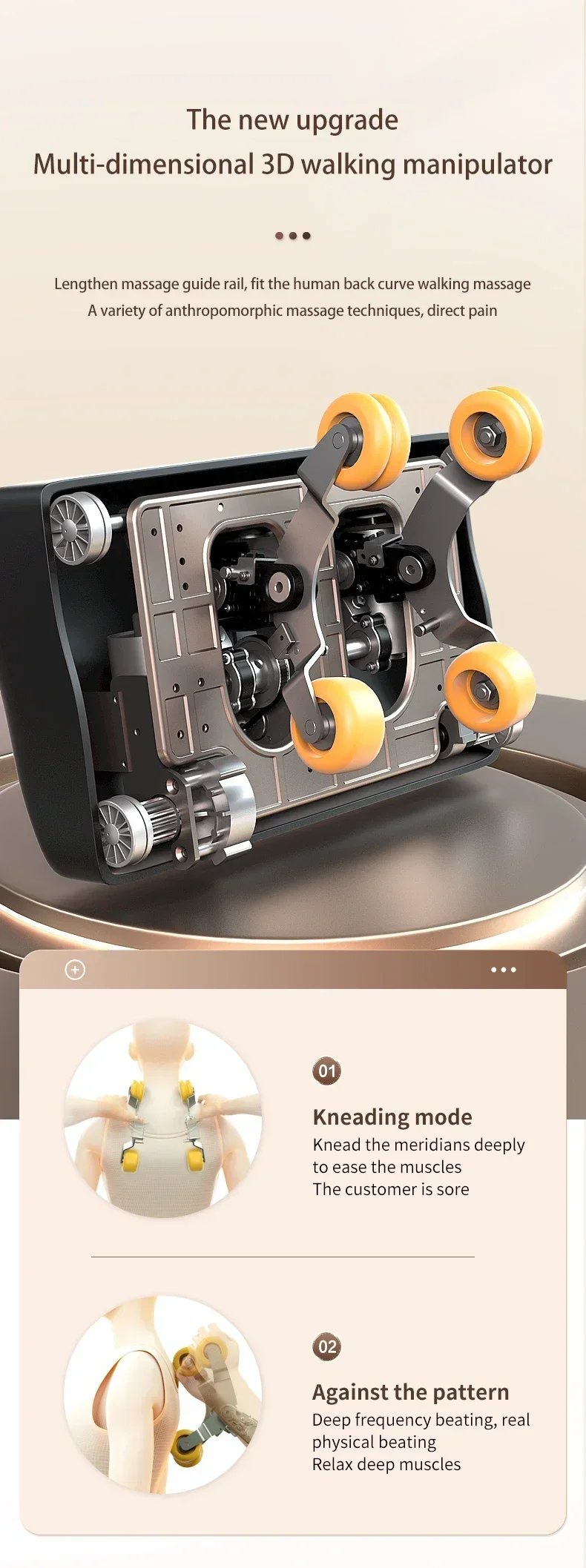 Luxury Modern Health Care Products Ghe 4D Automatic 0 Gravity Home Body Massage Chair with Musical Function and Timing Control