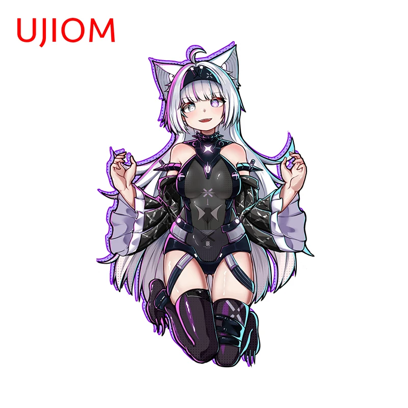 UJIOM 13cm × 8.7cm Furry Futuristic Style Wall Sticker Cool Personal Cartoon Living Room Decals Creative Game Room Posters