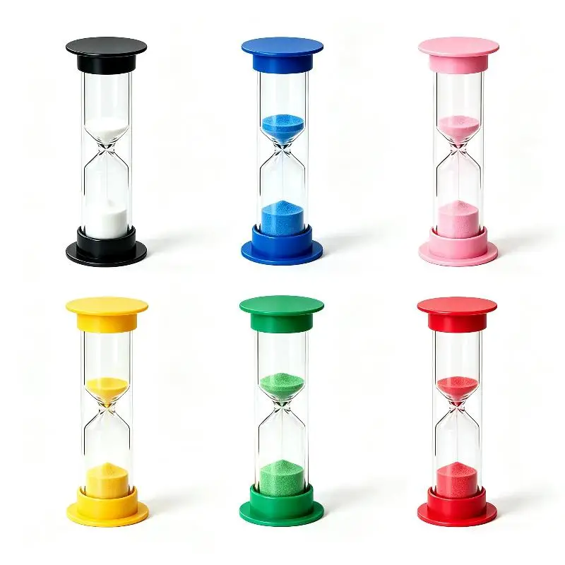 Anti-Fall Plastic Sand Timer 30Sec 1/2/3/5/10Min Practical Time Tool for Nail Art Makeup Skincare Routine Use