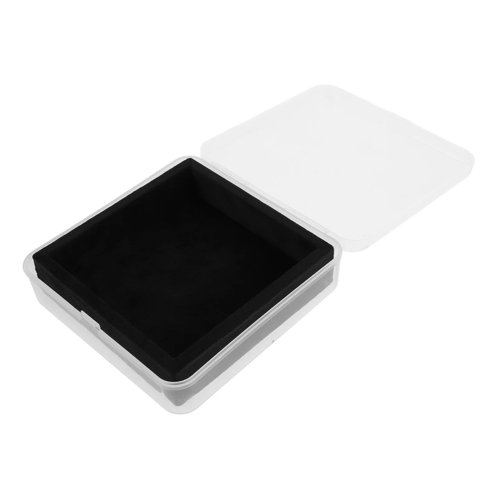 

1 шт., коробка для хранения ювелирных изделий, многофункциональный органайзер с черной подкладкой для колец, ожерелий, браслетов, сережек, портативный дисплей для путешествий