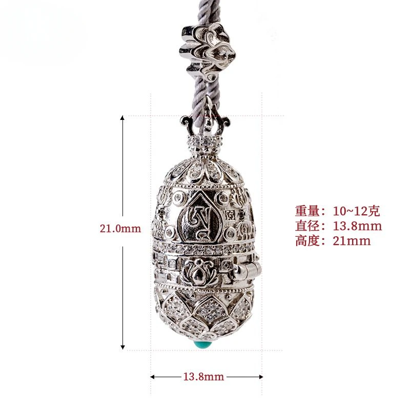 Cinnabar National Style Flower Blooming Buddha Pendant Necklace Men's and Women's Dragon Year Animal Year Guardian God