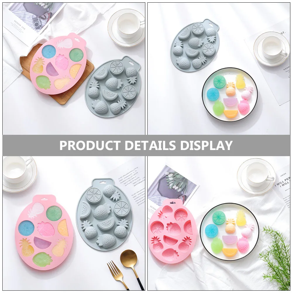 

2Pcs Creative Silicone Fruit Cake Molds Bright Colors Non-Stick Chocolate Mold Dessert DIY Baking Tools Cake Mold
