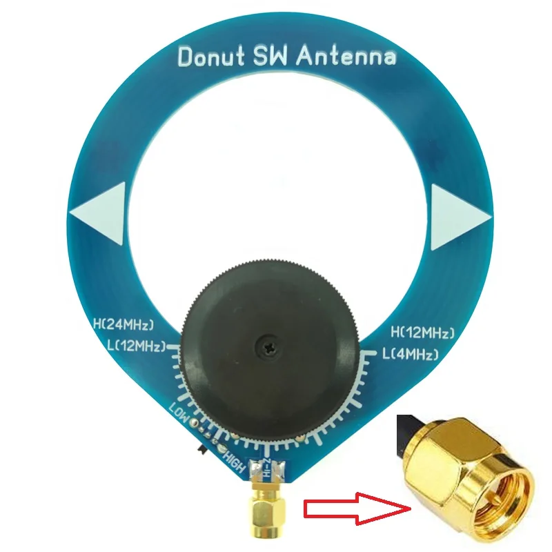 Donut 4MHz -24MHz SW HF Shortwave Antenna Mini Loop Antenna for Malahiteam DSP1 DSP2 Receiver Radio