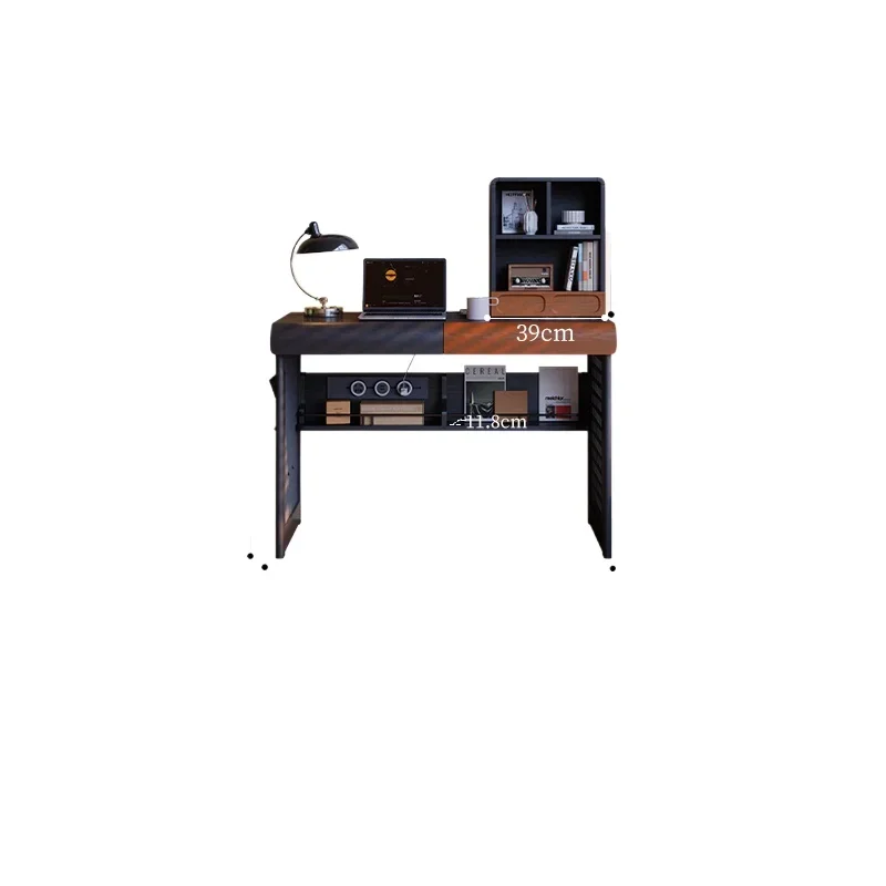 

Solid wood bedroom household hole board study writing desk study black ash wood desk
