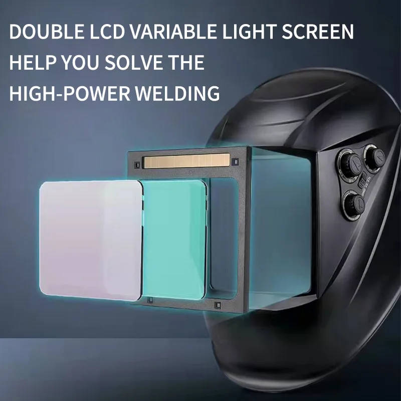 Professional Protective Welding Helmet Automatically Darkening Soldering Mask True Color Welder Cap 4 Arc Sensor