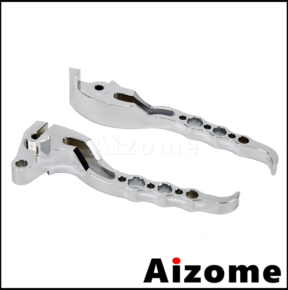 Chrome & Black Motorcycle Brake Clutch Levers Loopholes Handle Control Lever For Suzuki Boulevard M109R M109 2006-2017