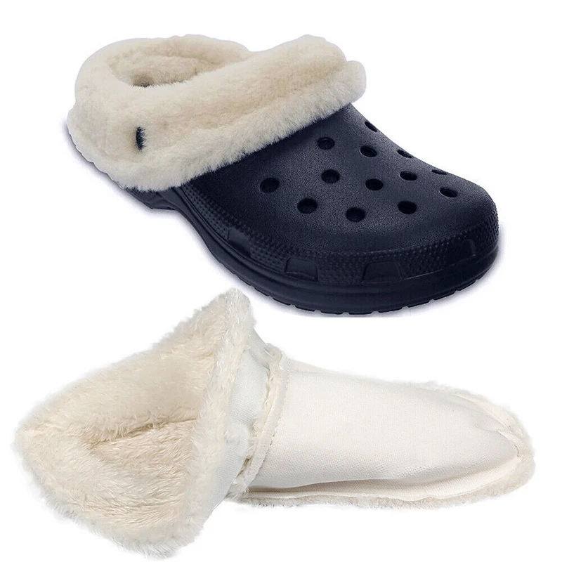 1 Pair Inserts Replacement Fur Insoles Shoes Clogs Soft Thickened Shoes Liners Plush Cover Winter Warm Shoe Cover For Hole Shoes