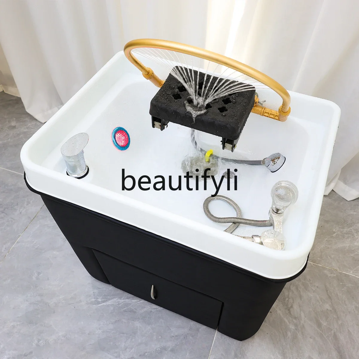 Removable hair treatment machine shampoo basin fumigation water circulation shampoo machine