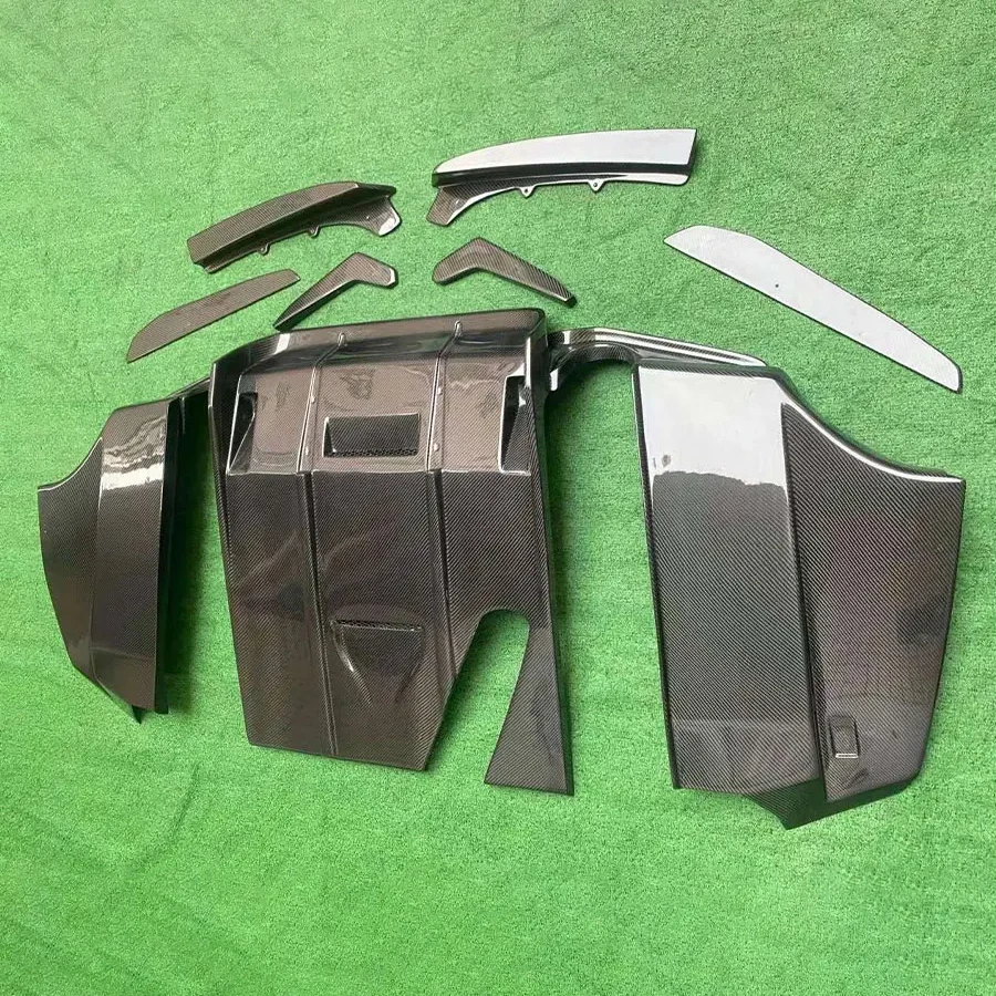 لسيارات BMW 3 series F30 F35 320 330 ألياف الكربون عودة الشفاه مانع صدمات خلفي للسيارة الناشر الخلفي الخائن سبويلر تحويلة GEEX نمط طقم الجسم #2