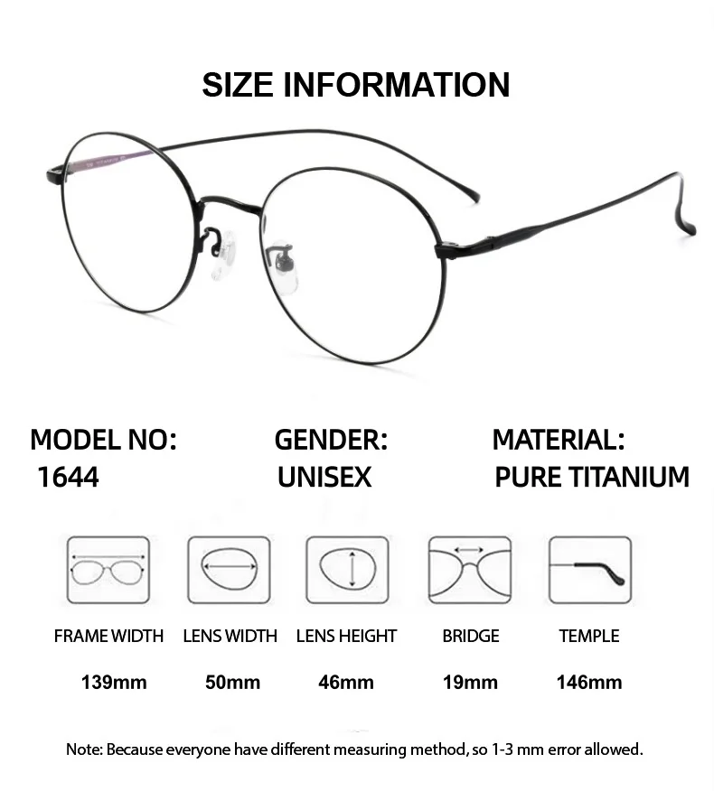 ELECCION  prescription Glasse Myopia Anti Blue Ray Titanium Reading Glasse Frame Presbyopic Eyeglass Prescription Spectacles