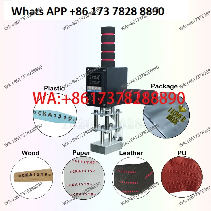 Double handle hot stamping machine, wood products card board branding , leather hot stamping IPPC fumigation stamp branding