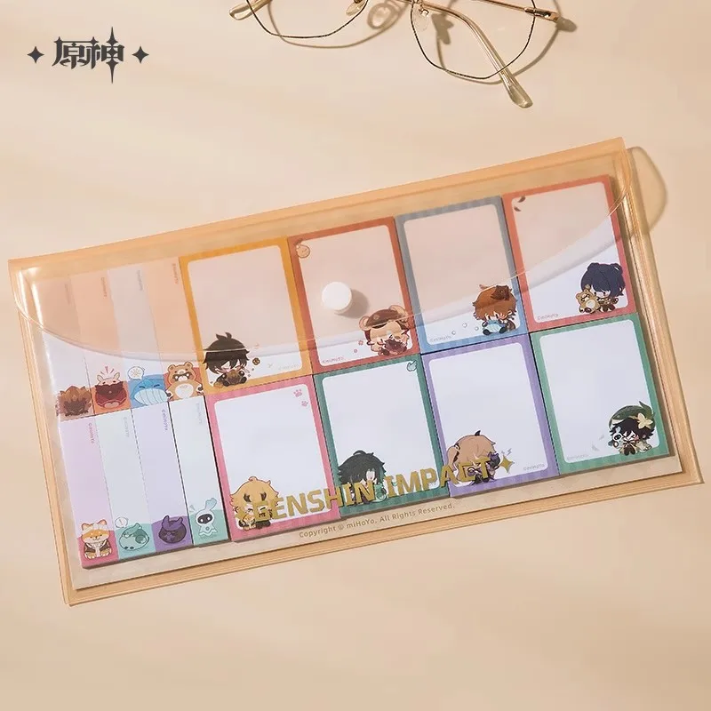 

Игра Genshin Impact Официальный оригинальный продукт Серия персонажей Чиби Набор липких заметок Хэллоуин Рождественские подарки Косплей Орнамент