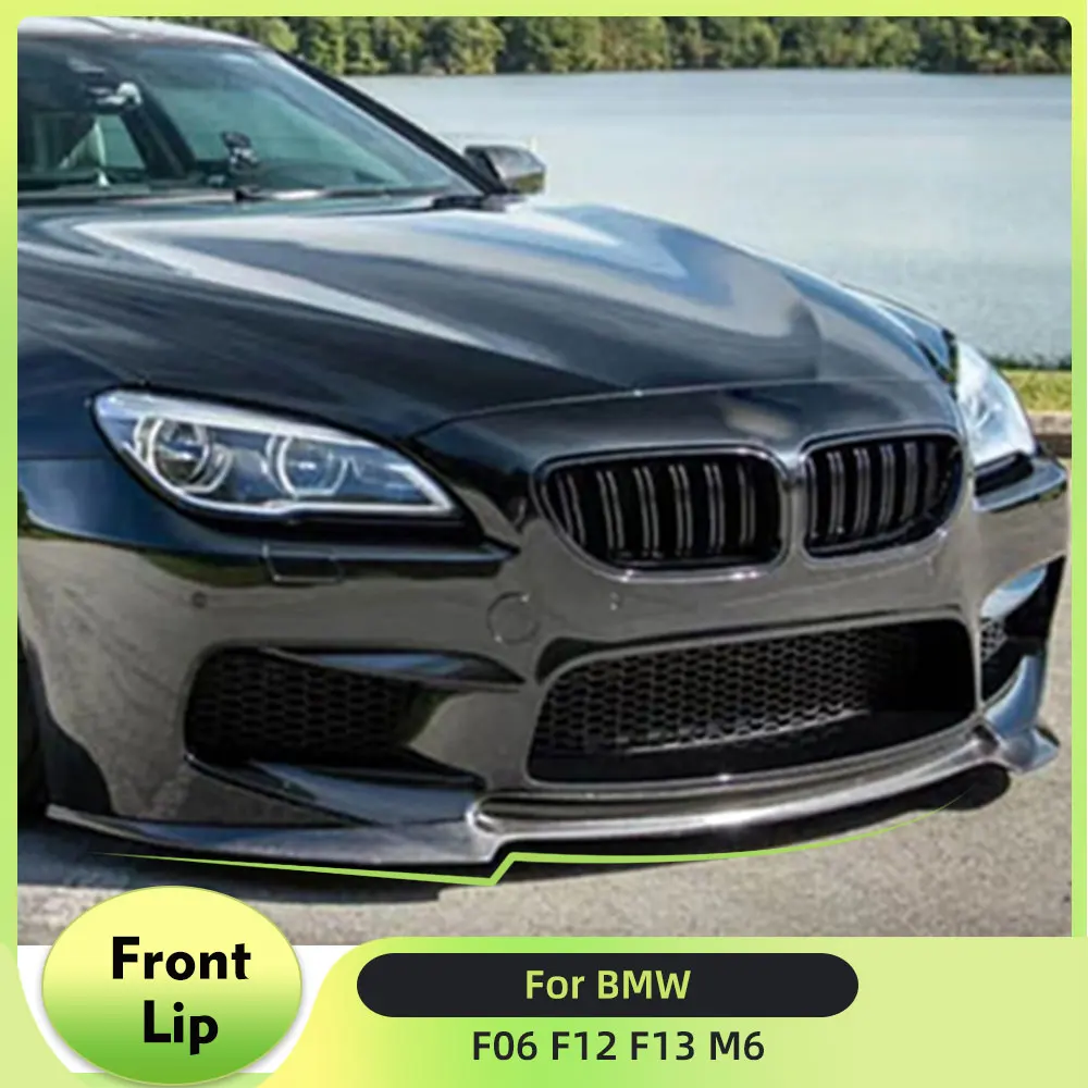 Carbon Fiber Front Bumper Lip Splitters for BMW 6 Series F06 F12 F13 M6 Base Sedan Convertible Coupe 2014-2017 FRP Front Lip FRP