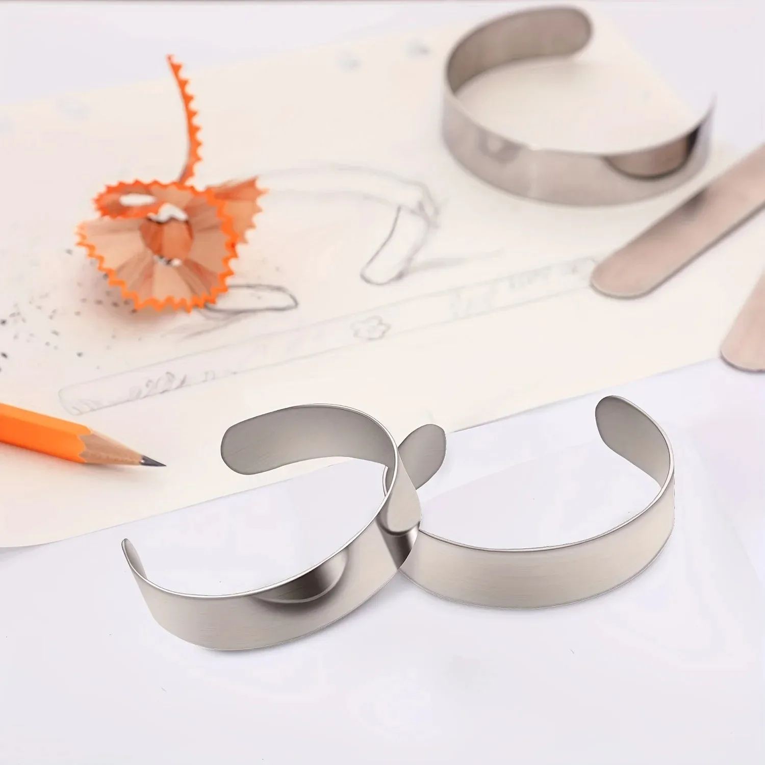 5Pcs Bracelet Blanks for Metal Stamping and Engraving (1/4 X 6 ) Inches for DIY Jewelry Making Customizing Bangle view 3