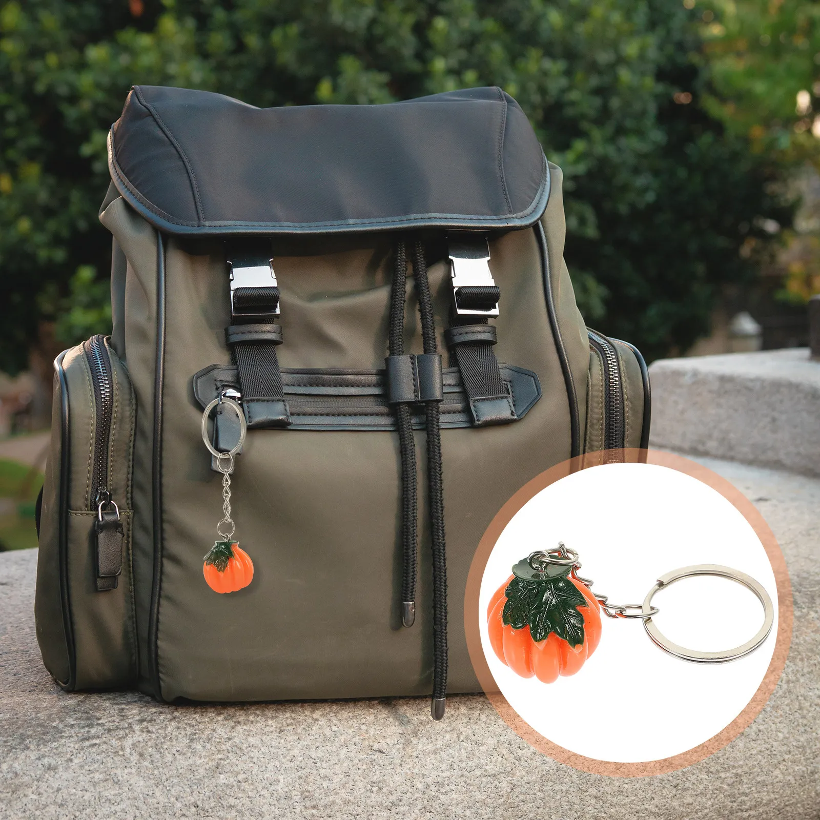 10 llaveros festivos con forma de calabaza, hechos de resina, para decorar llaves, bolsos, carteras y cordones; diseño simulado, ideal como regalo para ceremonias.