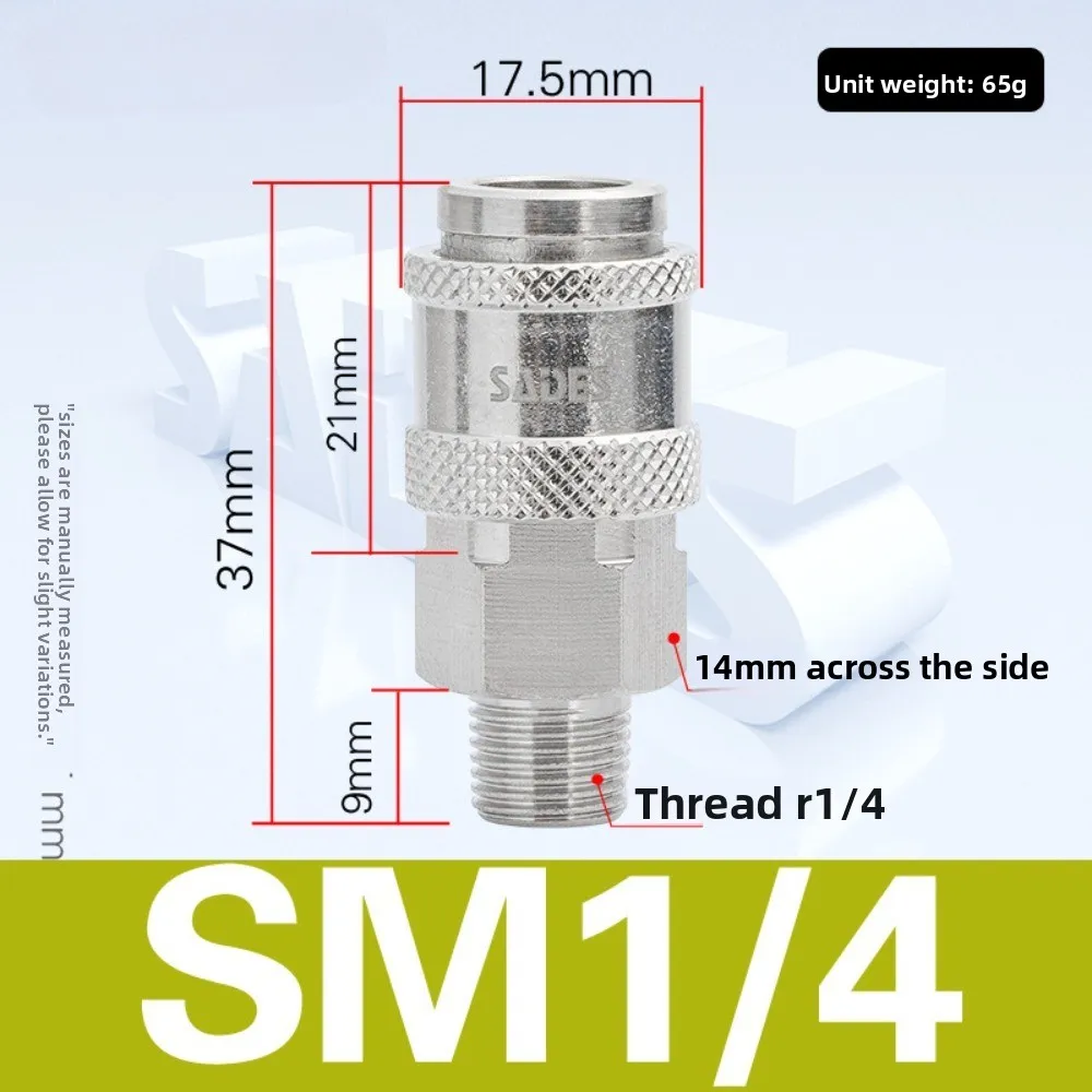 SP Series Mini Brass Quick Connect Coupler European German Style Self Locking Stainless Steel Fitting