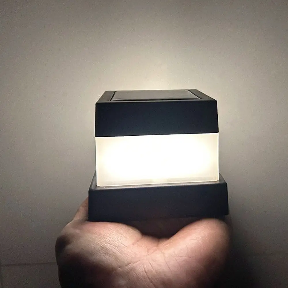 Solar Pillar Light Outdoor Waterproof LED Fence Lamp Square Garden Gate Lantern For Home Exterior Path Patio Decor