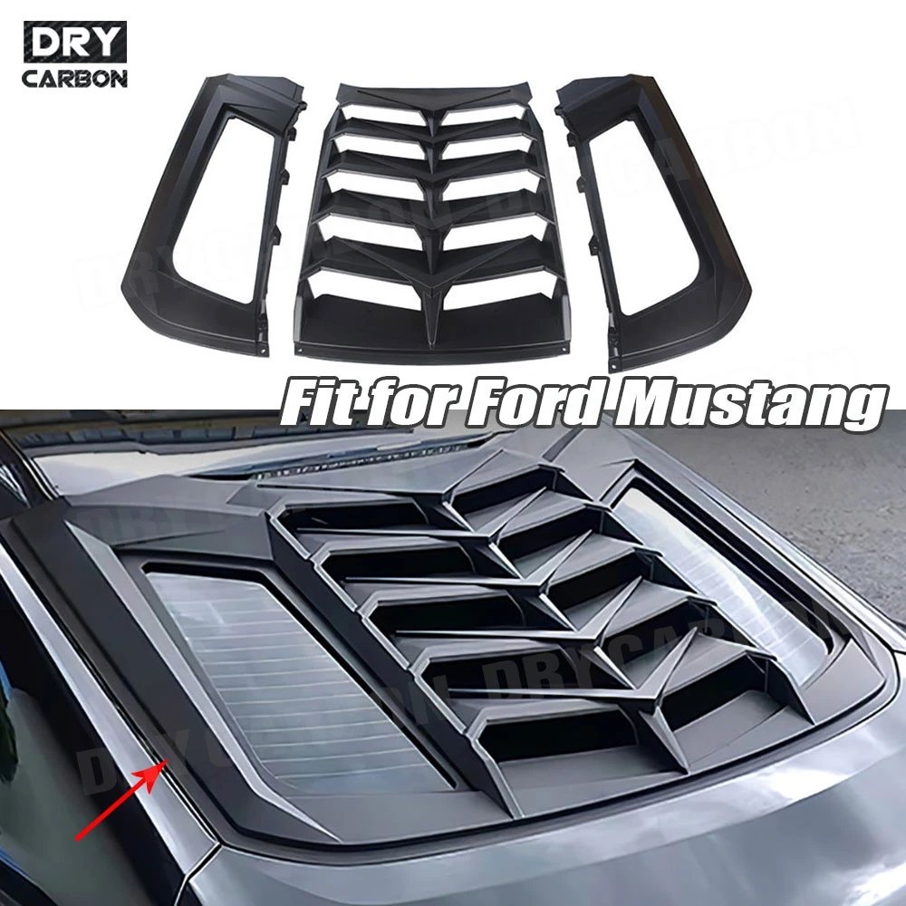 for Ford Mustang 2015-2022 Auto Air Outlet Diffuser Shutter Grill Cover Frame Rear Window Louver Car Decorations Case