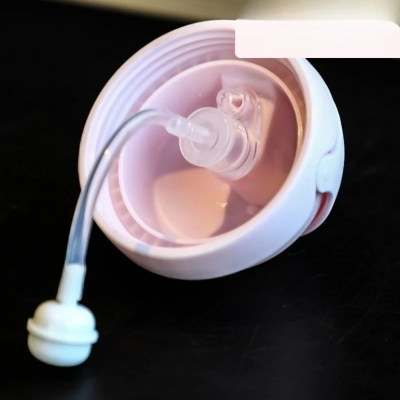 400ml Kids Drinking Cup Feeding Bottle With Straw Gravity Ball Wide Caliber Bottle