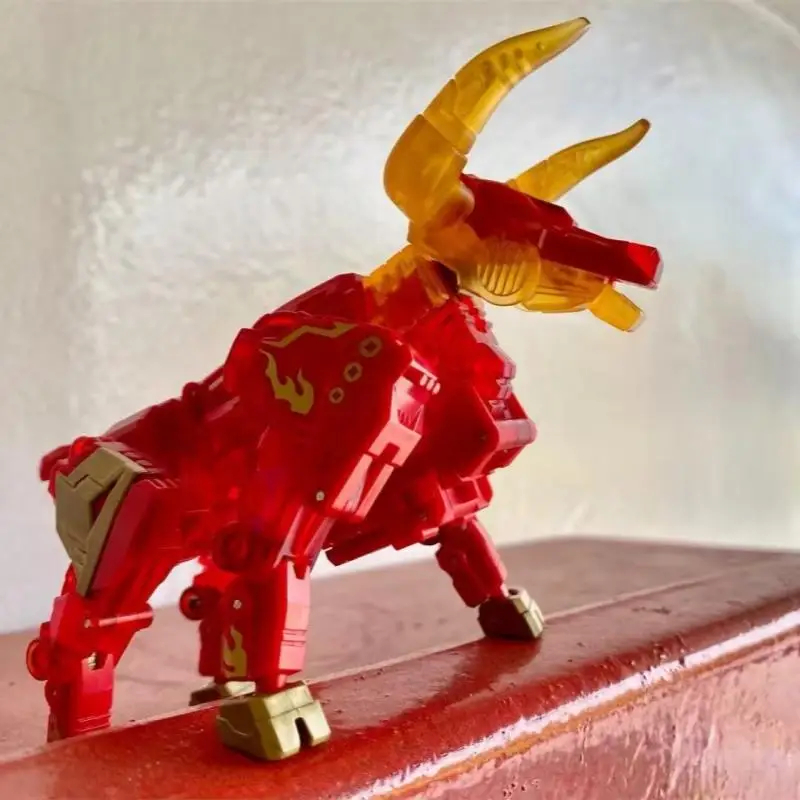 Figurine d'action transformable 52toys Beastbox Series Blazing Spear Red Bull, modèle de collection à assembler, jouet pour cadeau d'anniversaire