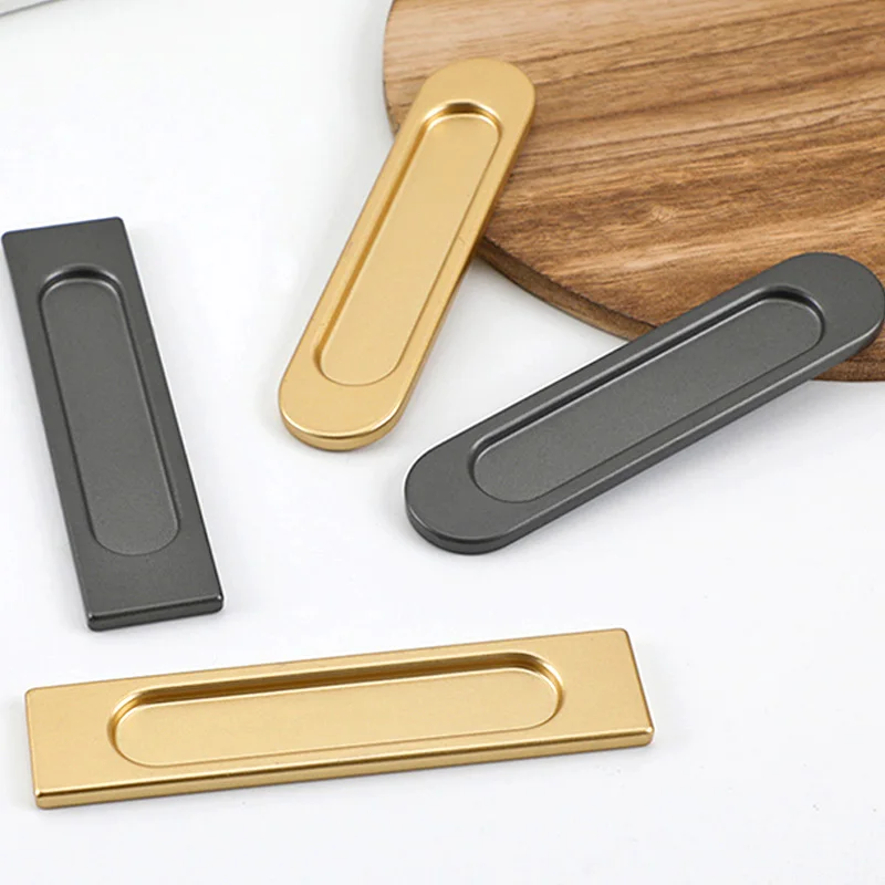 New Upscale Sliding Door Handle with Double-sided Tape Kitchen Door Wardrobe Pulls Aluminum Alloy Punch Free Auxiliary Knob