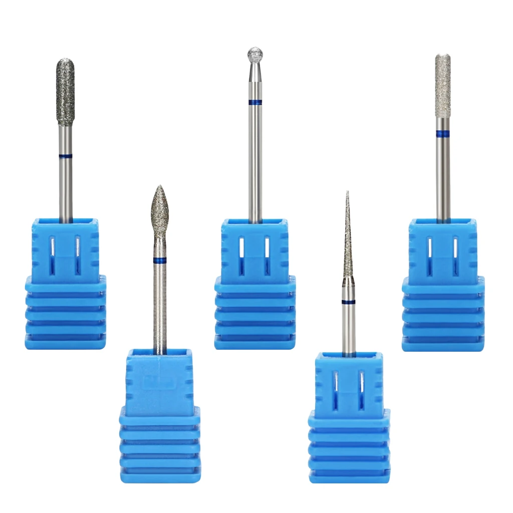 Nail Drill Bits Electric Rotary Manicure Nail Art Filing Grinding Head 5Pcs