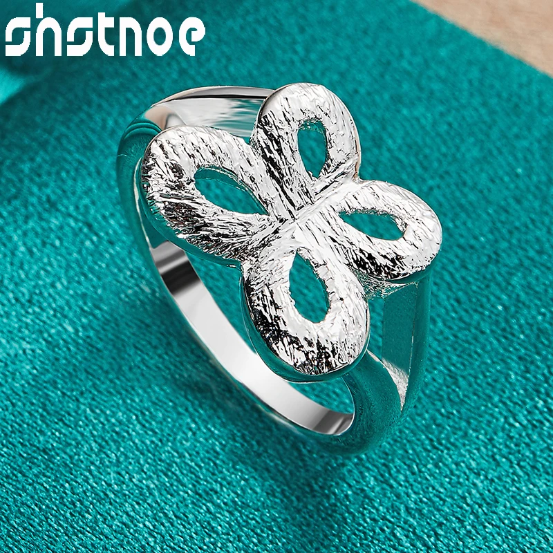 

SHSTONE 925 Sterling Silver Butterfly Bowknot Ring For Women High Quality Fashion Jewelry Bridal Wedding Engagement Bands Gifts