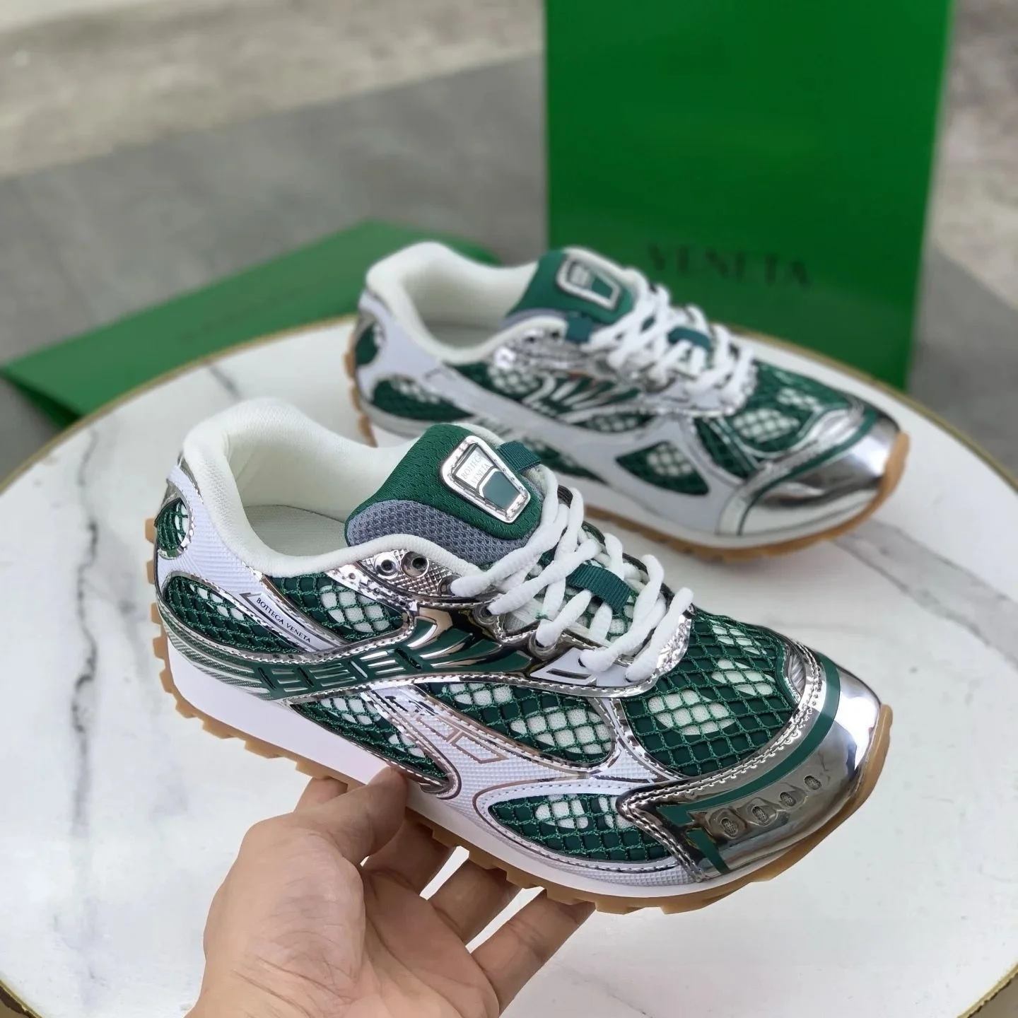 جديد Colorway الأصلي Bv Wang Yibo سميكة القاع أبي أحذية رياضية غير رسمية أحذية زرقاء مريحة احذية الجري شبكة العلوي المطاط... #1