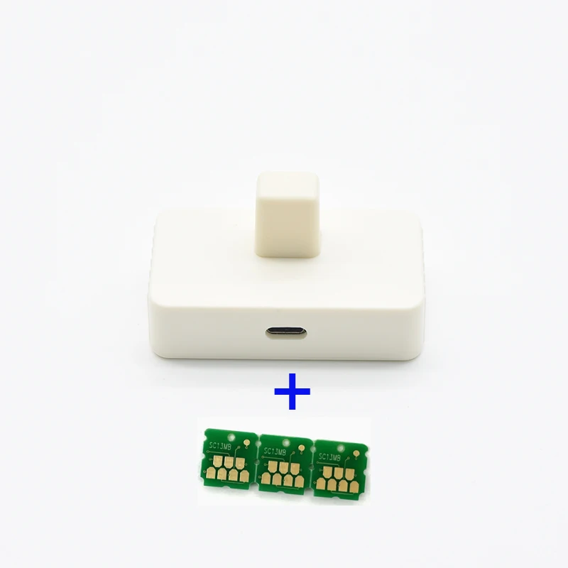 1 juego. Chip y Reseteador de Tanque de Tinta de Mantenimiento SC23MB S13S210125 para Impresora de Sublimación de Tinta Epson SureColor F170 SC-F170