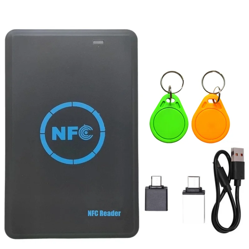 JABS-RFID ชิปสมาร์ท Duplicator HID 125K/IC/ID 13.56M 125K 5 ความถี่ + 2Xuid พวงกุญแจ NFC Reader เครื่องถ่ายเอกสาร Token Writer Clone