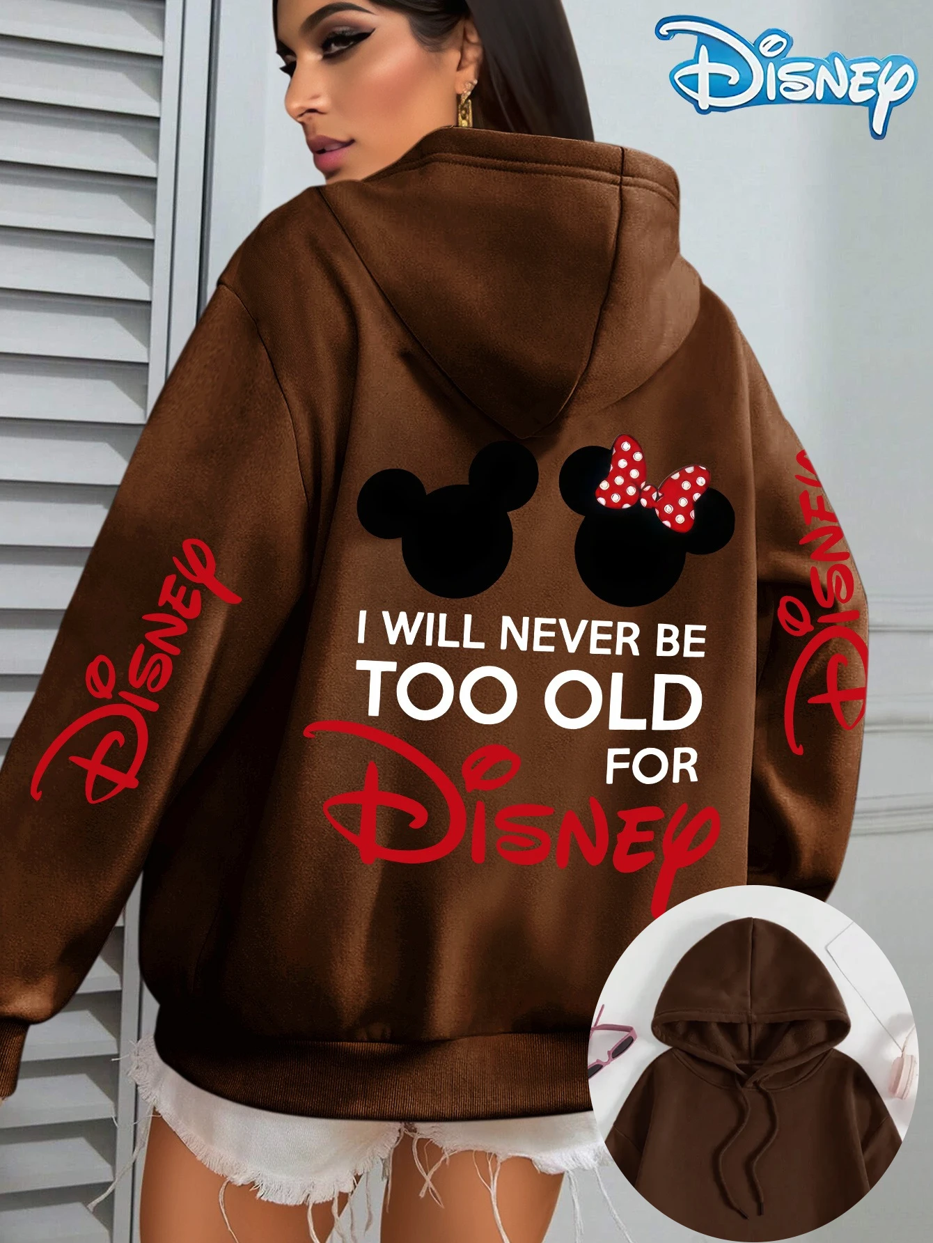 

Женские и мужские флисовые толстовки с капюшоном Disney Mickey Minnie Mouse, хлопковая толстовка-пуловер, осенне-зимняя куртка с длинными рукавами