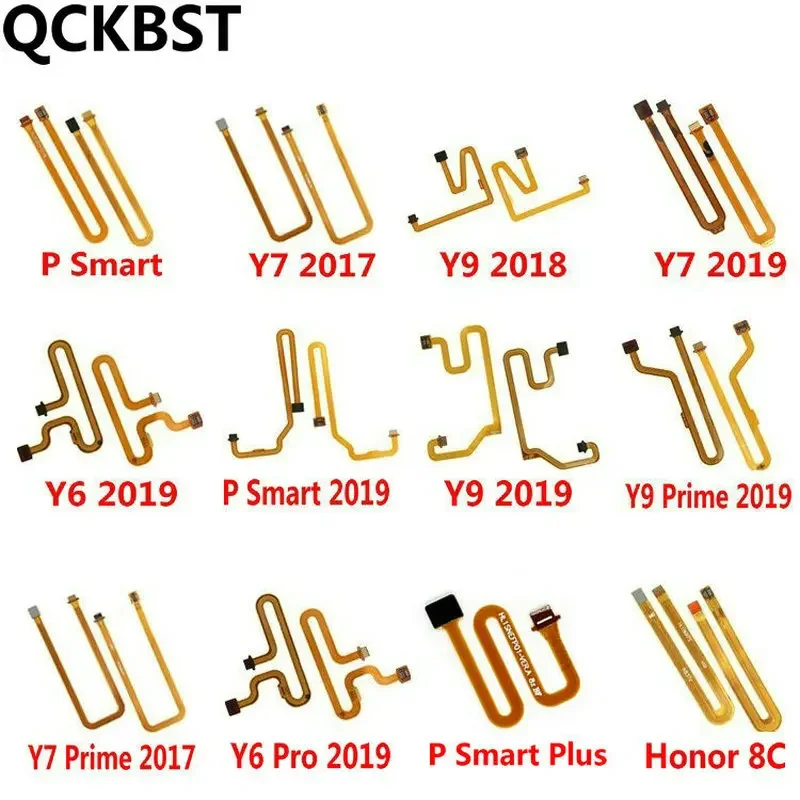 Fingerprint Sensor Scanner Touch ID Connect home button Flex Cable For Huawei Y6 Y7 Prime Pro 2017 Y9 2018 P Smart Plus 2019 8C