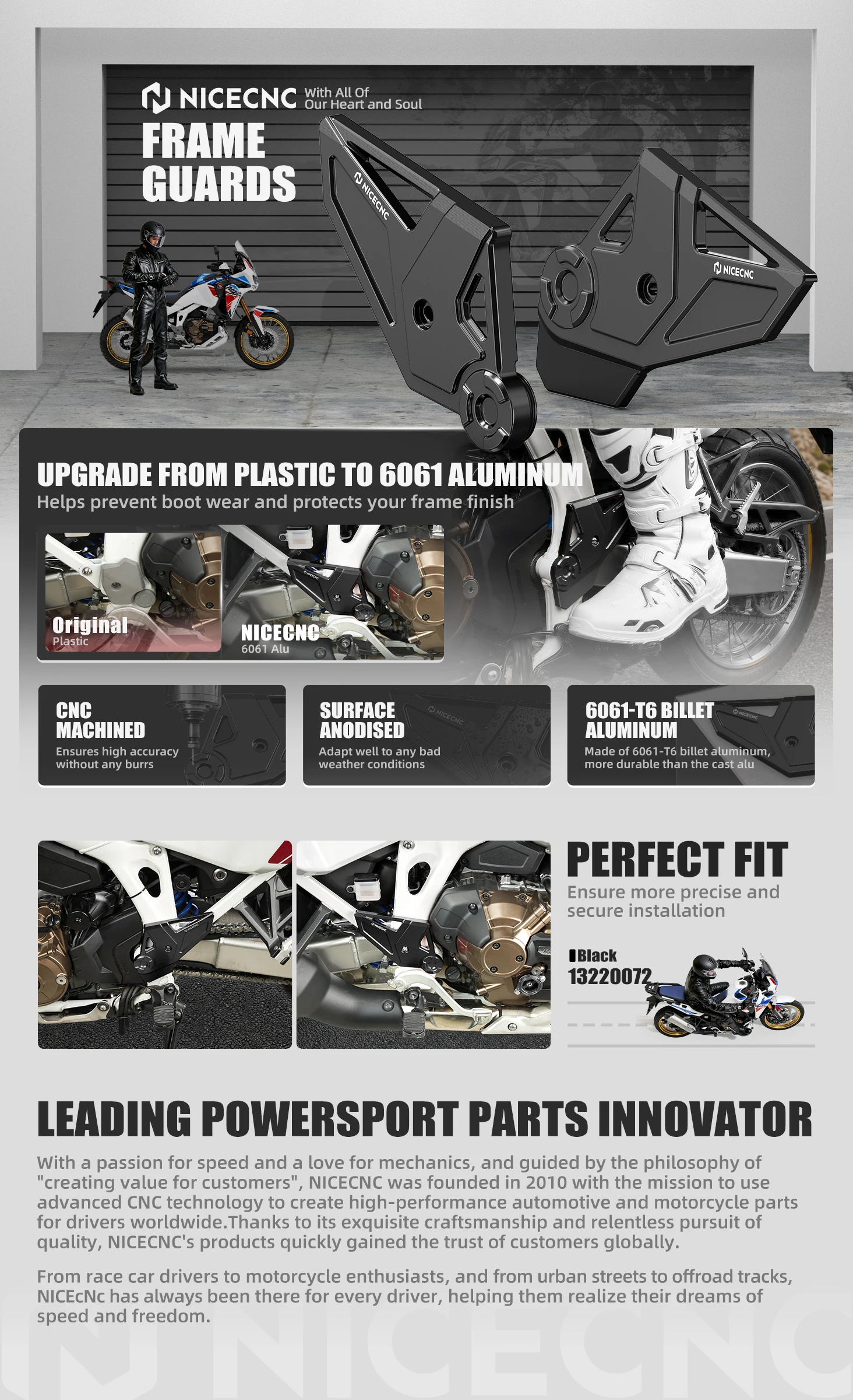 Motorrad-Rahmenschutz, Vorderer Kettenradschutz für Honda CRF1100L Africa Twin CRF1100L /Adventure Sports 2020-2025 2024 2023 – Detail 18