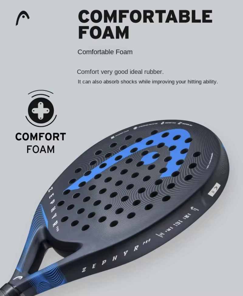 مضرب تنس ذو لوحة رأس من ألياف الكربون الجرافين 360 مضارب تنس مريحة من الفوم سلسلة ZEPHYR خفيفة الوزن #4