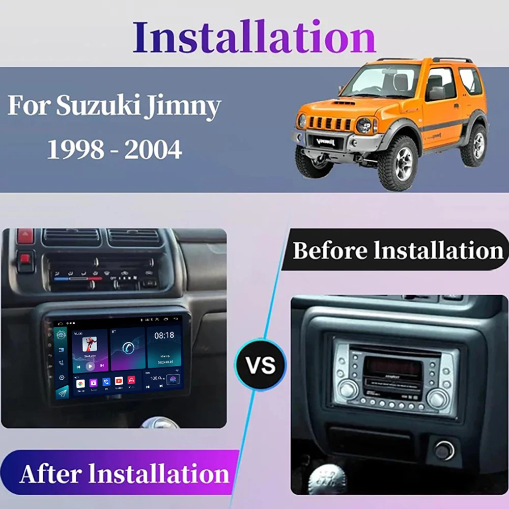 Joyincar Android 13 For Suzuki Jimny 1998 - 2004 Car Auto Radio Multimedia Video Player GPS Navigation 5G WIFI QLED Touch Screen