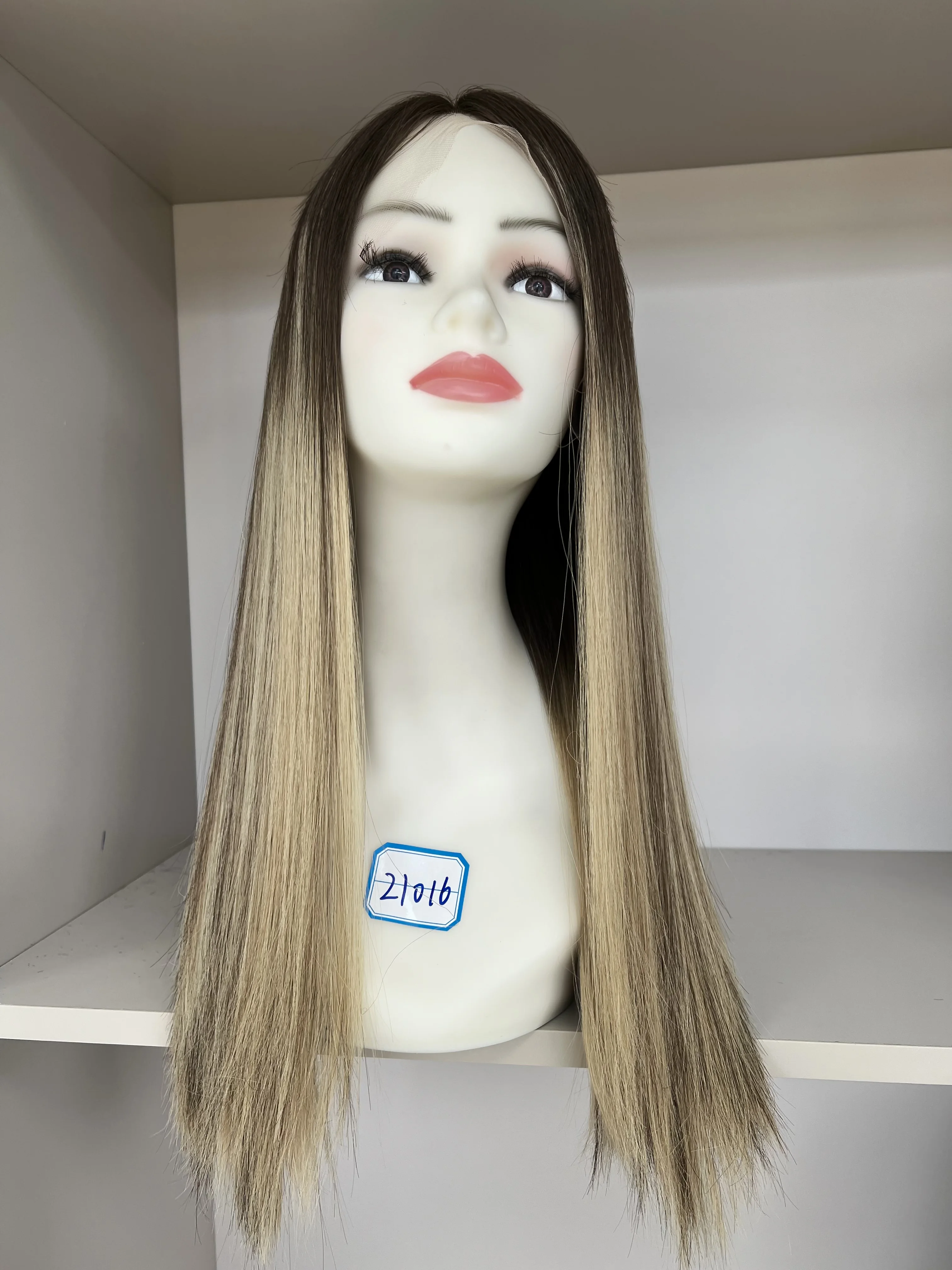 Lace top wigKosher Wigs European hair Straight Natural Color TsingTaowigs Human Hair Jewish Wig Lace Top For Women Free Shipping