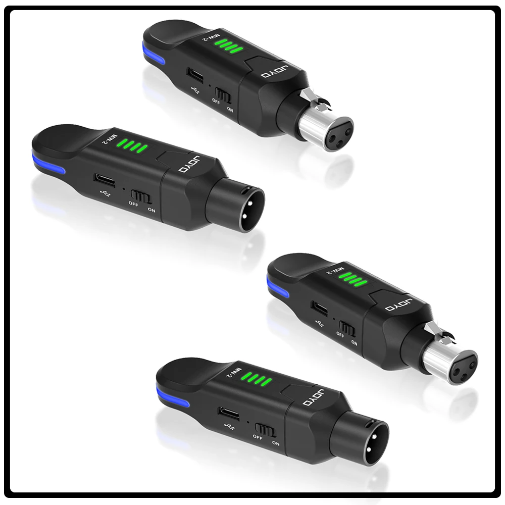 

JOYO MW-2 2.4G Wireless Microphone System Dynamic/Phantom-Powered Condenser Mic Adapter Wireless Microphone Transmitter Receiver