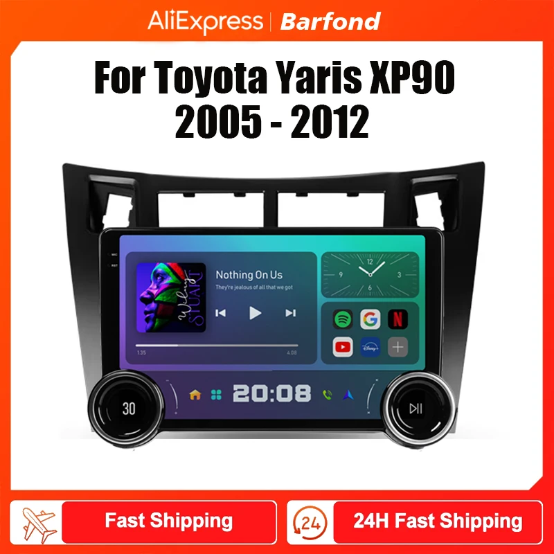 Barfond For Toyota Yaris XP90 2005 - 2012 Car Radio Multimedia Video Player Navigation stereo GPS Android 2din dvd