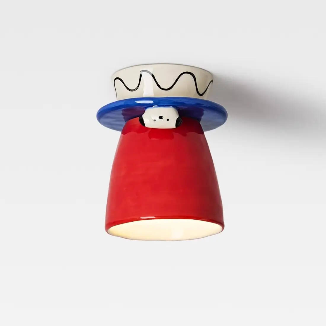 

French Cream Corridor Corridor Memphis Cartoon Creative Ceramic Dopamine Entrance Atmosphere Ceiling Light