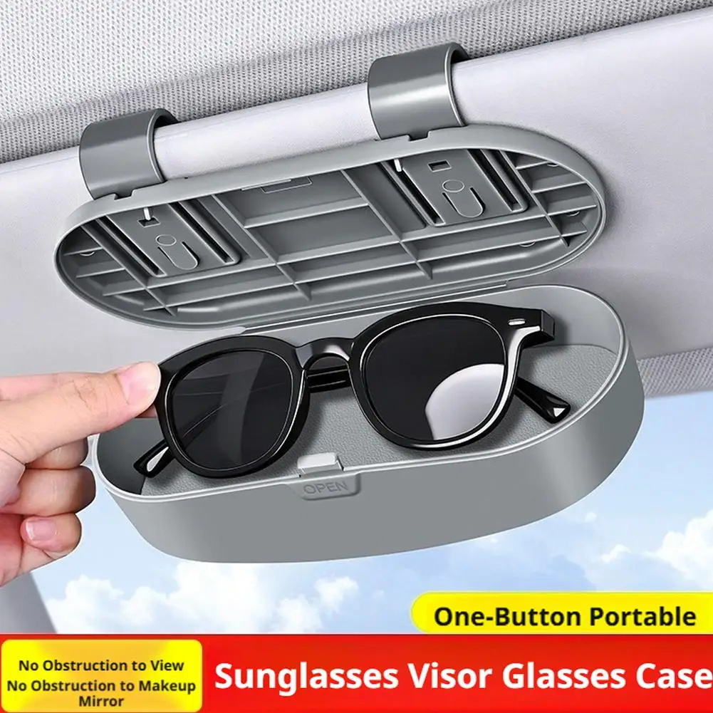 

New Car Glasses Holder Clip Eyeglass Organizer Sun Glasses Storage Case Cover Interior Decoration Accesorios