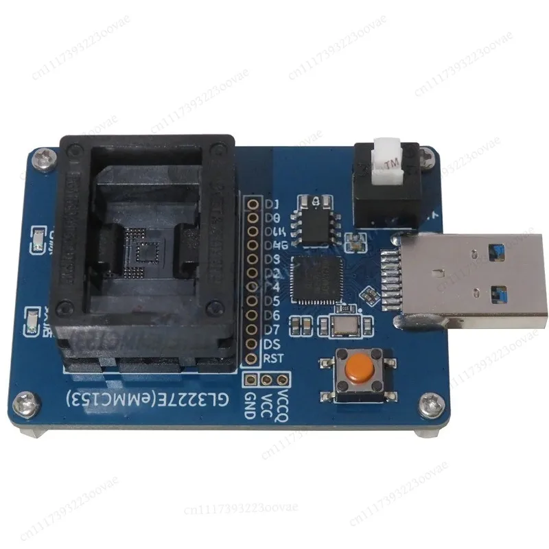 EMMC153 Socket to USB3.0 Programmer Read Write EMMC Chip Test BGA153 Adapter Board for GL3224 Controller Testing