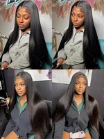 Extensions de cheveux humains vierges 100% bruts, lisses, 30-40 pouces, 12A, noir naturel brésilien, lot de 4 mèches, non traités, pour crochet. 6