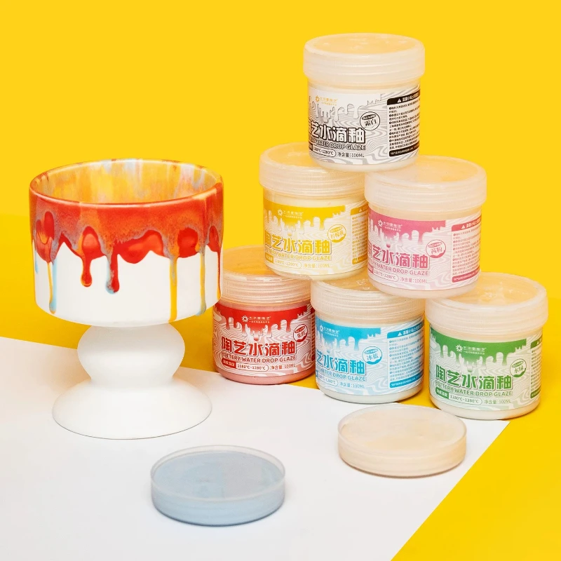 100ML Keramik-Glasurpigment Wassertropfen-Fließglasur Unterglasur-Farbstoff für Keramikmalerei und -färben für Keramikkunst und DIY – Detail 9
