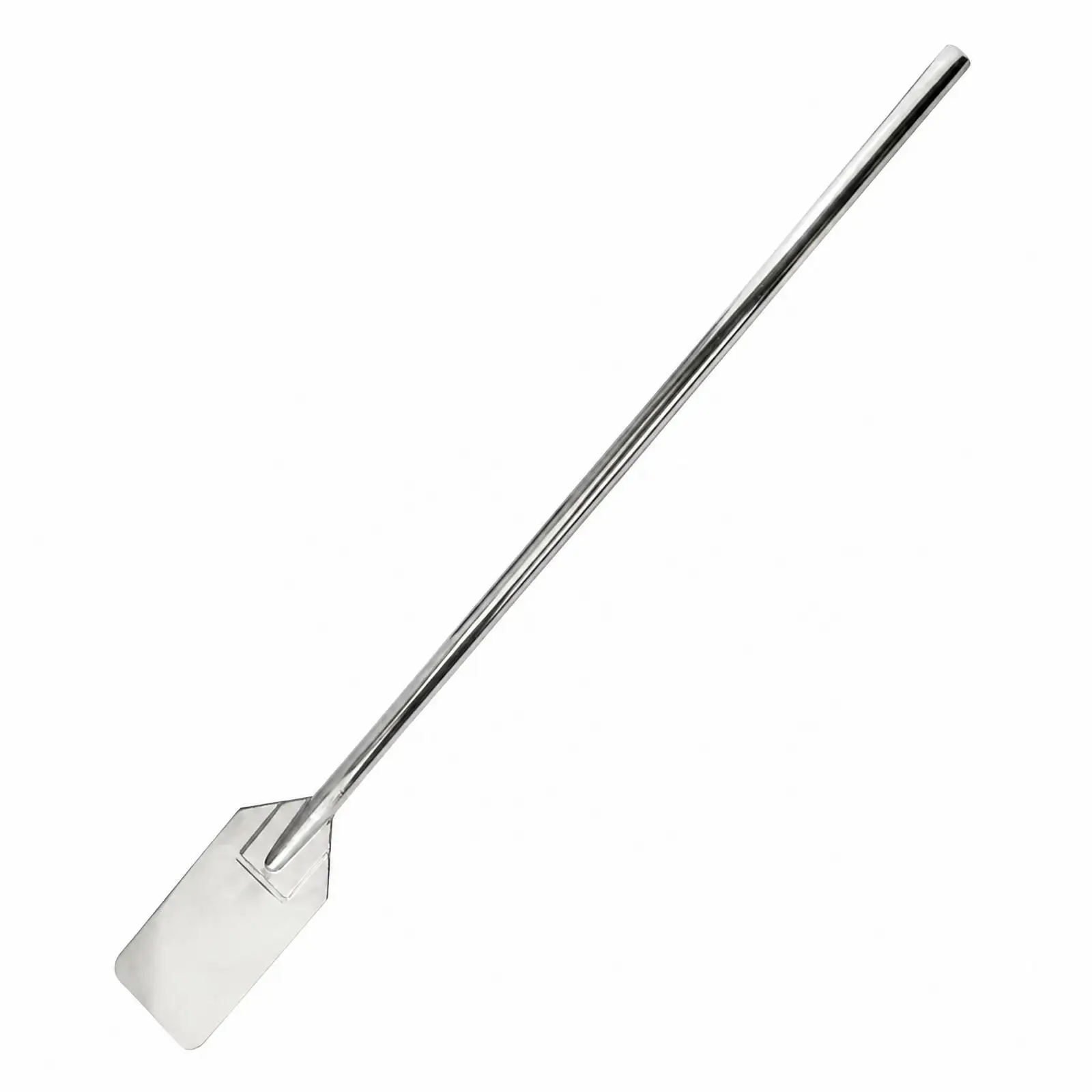 Commercial Grade Stainless Steel Spatula Kitchen Mixing Tool One Piece Design Smooth Finish for Food Processing Facility Use